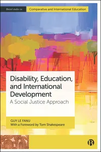 Disability, Education and International Development_cover