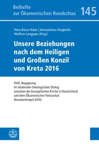 Unsere Beziehungen nach dem Heiligen und Großen Konzil von Kreta 2016_cover