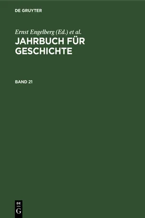 Jahrbuch für Geschichte. Band 21