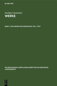 Die Chronik des Hieronymus, Teil 1: Text_cover