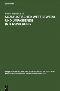 Sozialistischer Wettbewerb und umfassende Intensivierung_cover