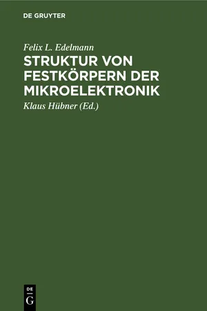 Struktur von Festkörpern der Mikroelektronik