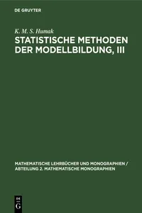Statistische Methoden der Modellbildung, III_cover