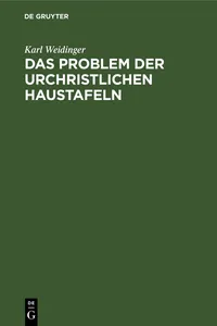 Das Problem der Urchristlichen Haustafeln_cover