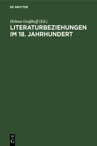 Literaturbeziehungen im 18. Jahrhundert_cover
