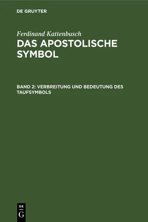 Verbreitung und Bedeutung des Taufsymbols