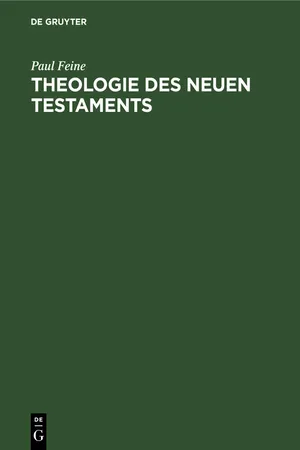 Theologie des Neuen Testaments