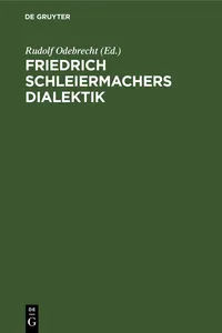 Friedrich Schleiermachers Dialektik_cover