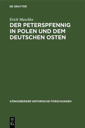 Der Peterspfennig in Polen und dem deutschen Osten