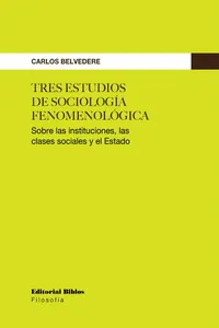 Tres estudios de sociología fenomenológica_cover