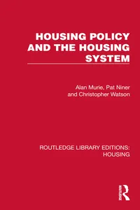 Housing Policy and the Housing System_cover