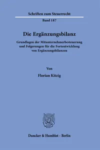 Die Ergänzungsbilanz._cover
