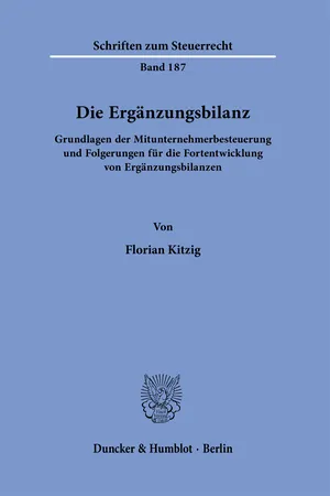 Die Ergänzungsbilanz.