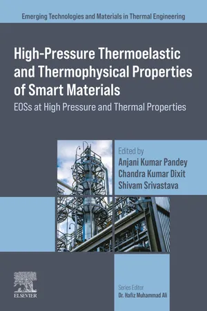 High-Pressure Thermoelastic and Thermophysical Properties of Smart Materials