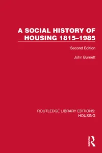 A Social History of Housing 1815–1985_cover
