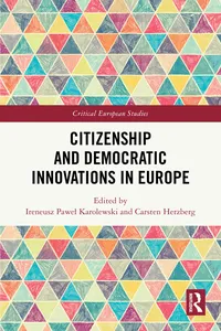 Citizenship and Democratic Innovations in Europe_cover