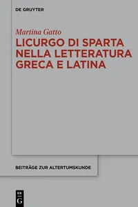 Licurgo di Sparta nella letteratura greca e latina_cover