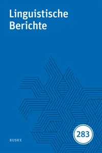 Linguistische Berichte Heft 283_cover