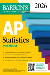 AP Statistics Premium, 2026: Prep Book with 9 Practice Tests + Comprehensive Review + Online Practice_cover