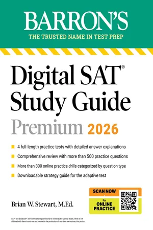 Digital SAT Study Guide Premium, 2026: 3 Practice Tests + Comprehensive Review + Online Practice