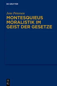 Montesquieus Moralistik im Geist der Gesetze_cover
