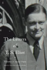 Letters of T. S. Eliot Volume 7: 1934–1935, The_cover