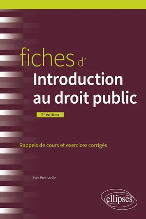 Fiches intro droit public 2ed