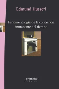 Fenomenología de la conciencia inmanente del tiempo_cover