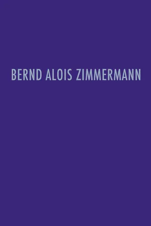 Bernd Alois Zimmermann Werkverzeichnis