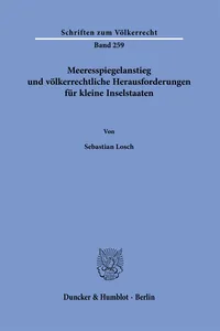 Meeresspiegelanstieg und völkerrechtliche Herausforderungen für kleine Inselstaaten.
