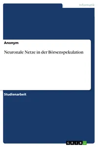 Neuronale Netze in der Börsenspekulation_cover