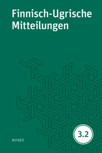 Finnisch-Ugrische Mitteilungen Band 3.2_cover
