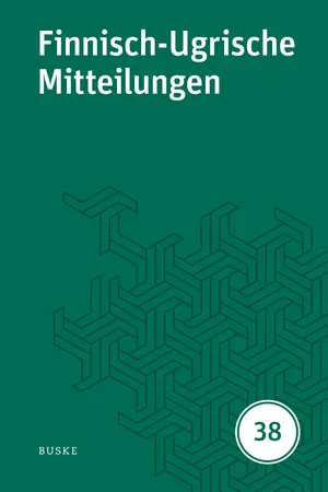 Finnisch-Ugrische Mitteilungen Band 38