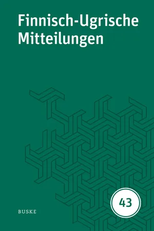Finnisch-Ugrische Mitteilungen Band 43