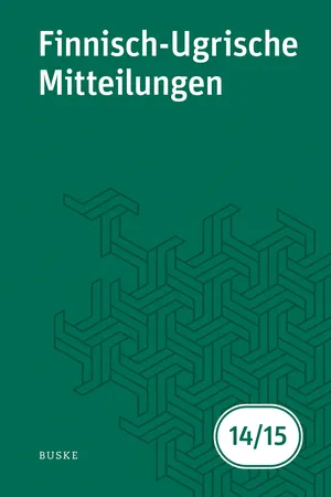 Finnisch-Ugrische Mitteilungen Band 14/15