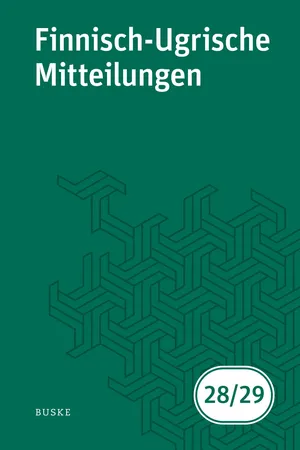 Finnisch-Ugrische Mitteilungen Band 28/29