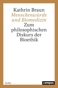 Menschenwürde und Biomedizin_cover