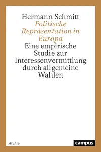 Politische Repräsentation in Europa_cover