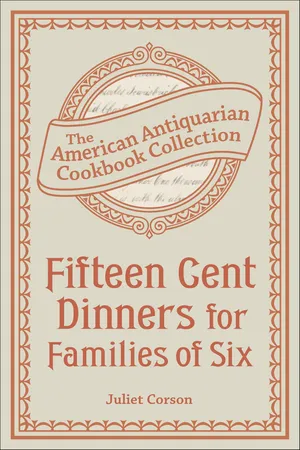 Fifteen Cent Dinners for Families of Six