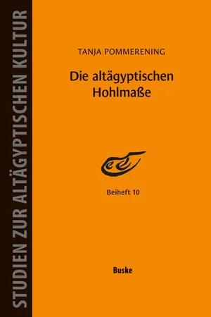 Die altägyptischen Hohlmaße