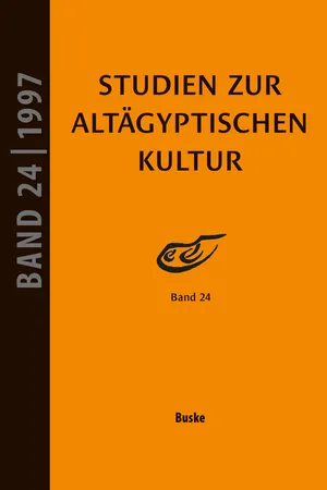 Studien zur Altägyptischen Kultur Band 24