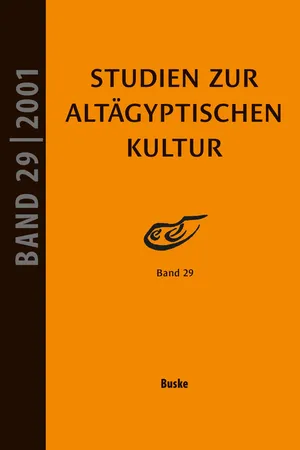 Studien zur Altägyptischen Kultur Band 29