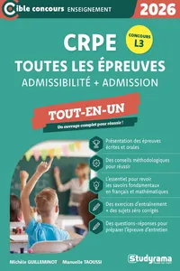 CRPE : Toutes les épreuves - Admissibilité + Admission - Tout-en-un - Concours L3 2026_cover