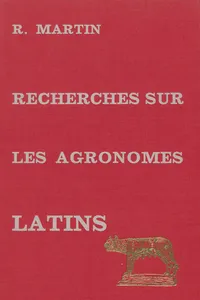 Recherches sur les agronomes latins_cover