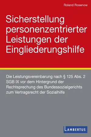 Sicherstellung personenzentrierter Leistungen der Eingliederungshilfe