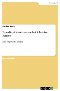 Fremdkapitalinstrumente bei Schweizer Banken_cover