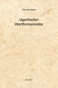 Ugaritischer Wortformenindex_cover