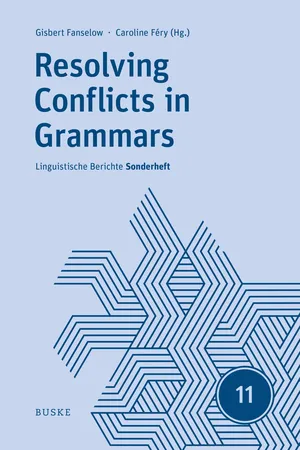 Resolving Conflicts in Grammars: Optimality Theory in Syntax, Morphology, and Phonology