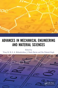 Advances in Mechanical Engineering and Material Sciences_cover