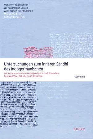 Untersuchungen zum inneren Sandhi des Indogermanischen